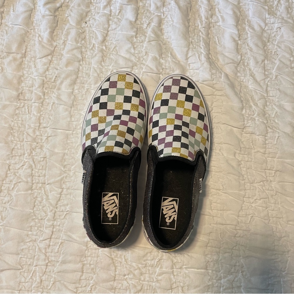 Vans Glitter Checkered Sneakers
